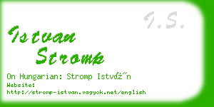 istvan stromp business card